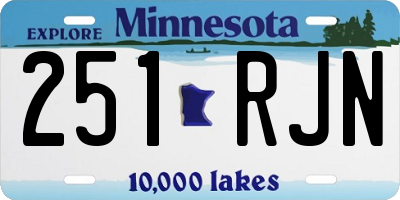 MN license plate 251RJN