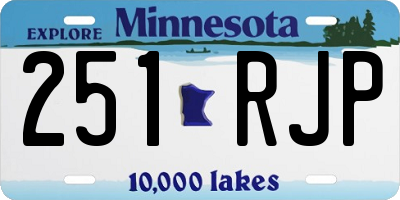 MN license plate 251RJP