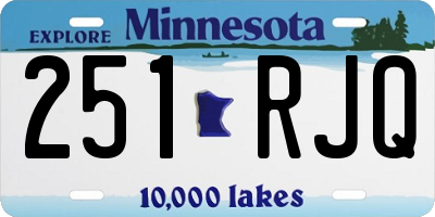 MN license plate 251RJQ