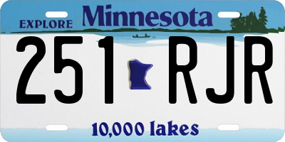MN license plate 251RJR