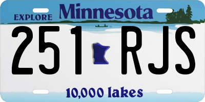 MN license plate 251RJS