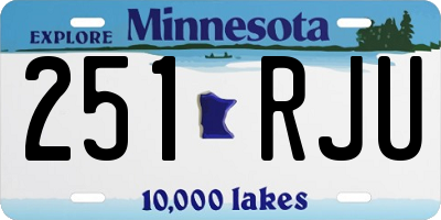 MN license plate 251RJU