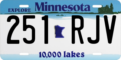 MN license plate 251RJV