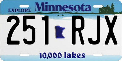 MN license plate 251RJX