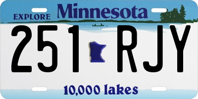 MN license plate 251RJY