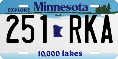MN license plate 251RKA