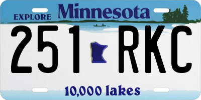 MN license plate 251RKC