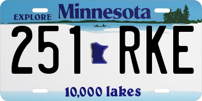 MN license plate 251RKE