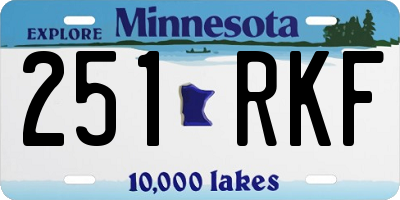 MN license plate 251RKF