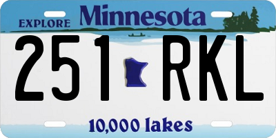 MN license plate 251RKL