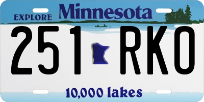 MN license plate 251RKO