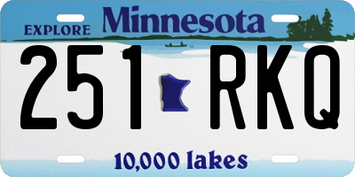 MN license plate 251RKQ