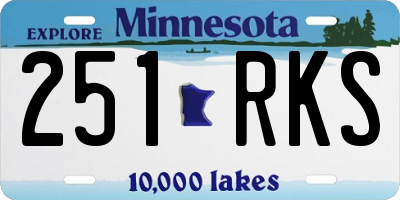 MN license plate 251RKS