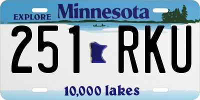 MN license plate 251RKU