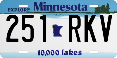 MN license plate 251RKV
