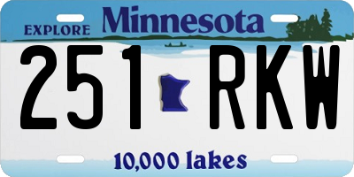 MN license plate 251RKW