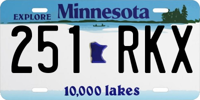 MN license plate 251RKX