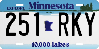 MN license plate 251RKY