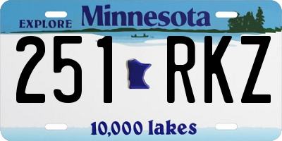 MN license plate 251RKZ
