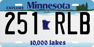 MN license plate 251RLB