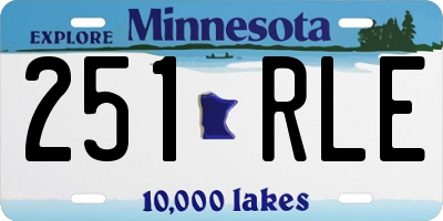 MN license plate 251RLE