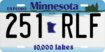 MN license plate 251RLF