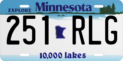 MN license plate 251RLG