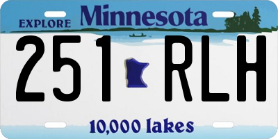 MN license plate 251RLH