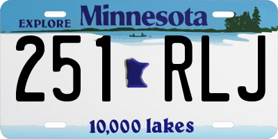 MN license plate 251RLJ