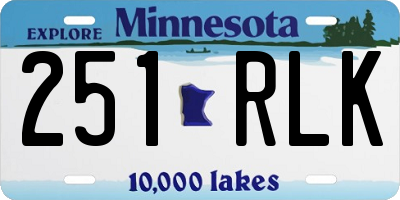 MN license plate 251RLK