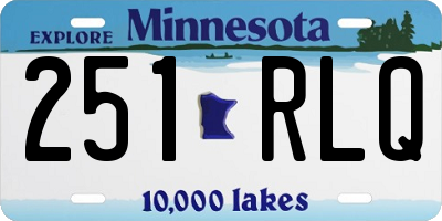 MN license plate 251RLQ