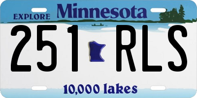 MN license plate 251RLS