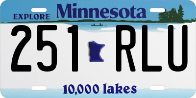 MN license plate 251RLU