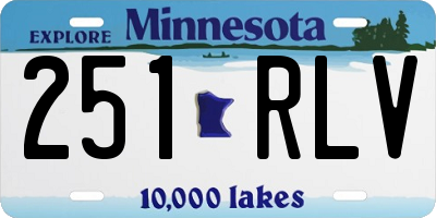 MN license plate 251RLV