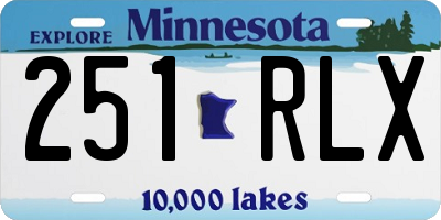 MN license plate 251RLX