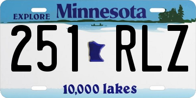MN license plate 251RLZ