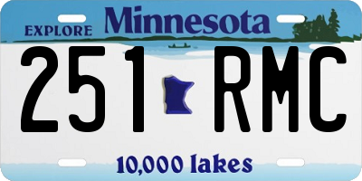 MN license plate 251RMC