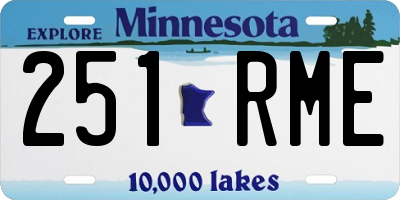 MN license plate 251RME