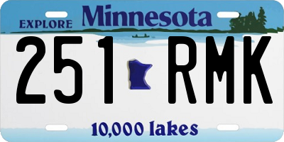 MN license plate 251RMK