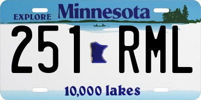 MN license plate 251RML