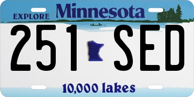 MN license plate 251SED
