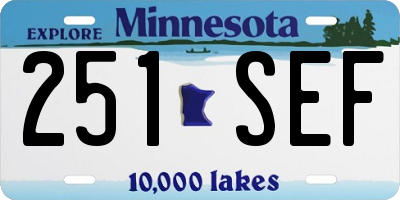 MN license plate 251SEF