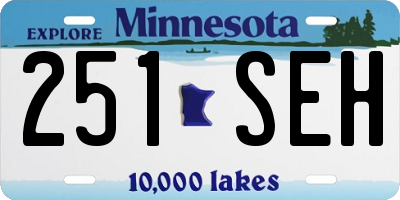 MN license plate 251SEH