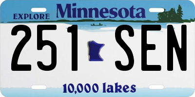 MN license plate 251SEN