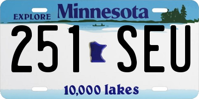MN license plate 251SEU