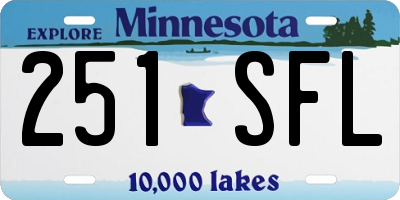 MN license plate 251SFL