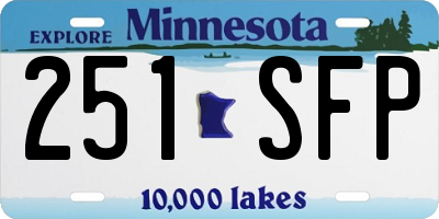 MN license plate 251SFP