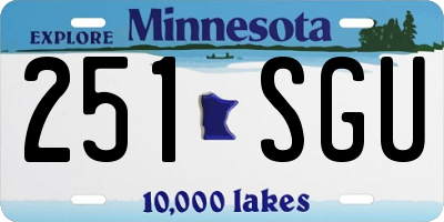 MN license plate 251SGU
