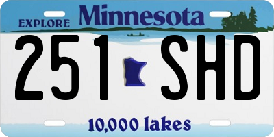 MN license plate 251SHD