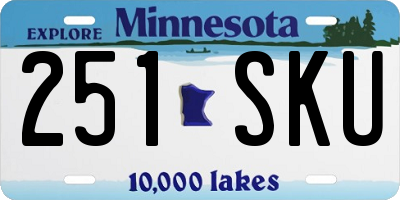MN license plate 251SKU